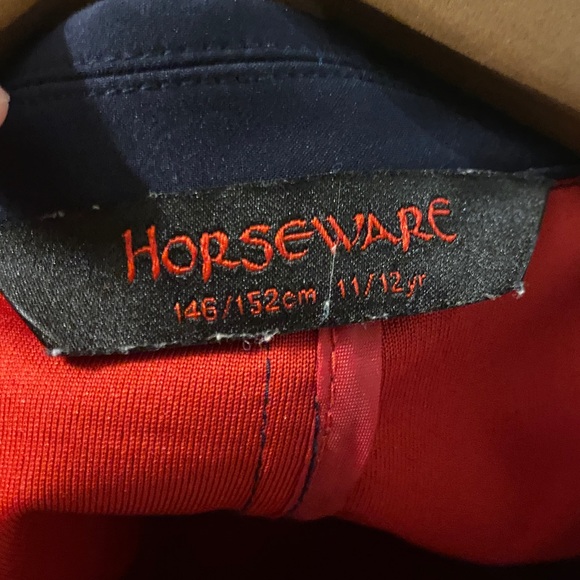 Horseware girls competition jacket navy and red - Picture 5 of 9